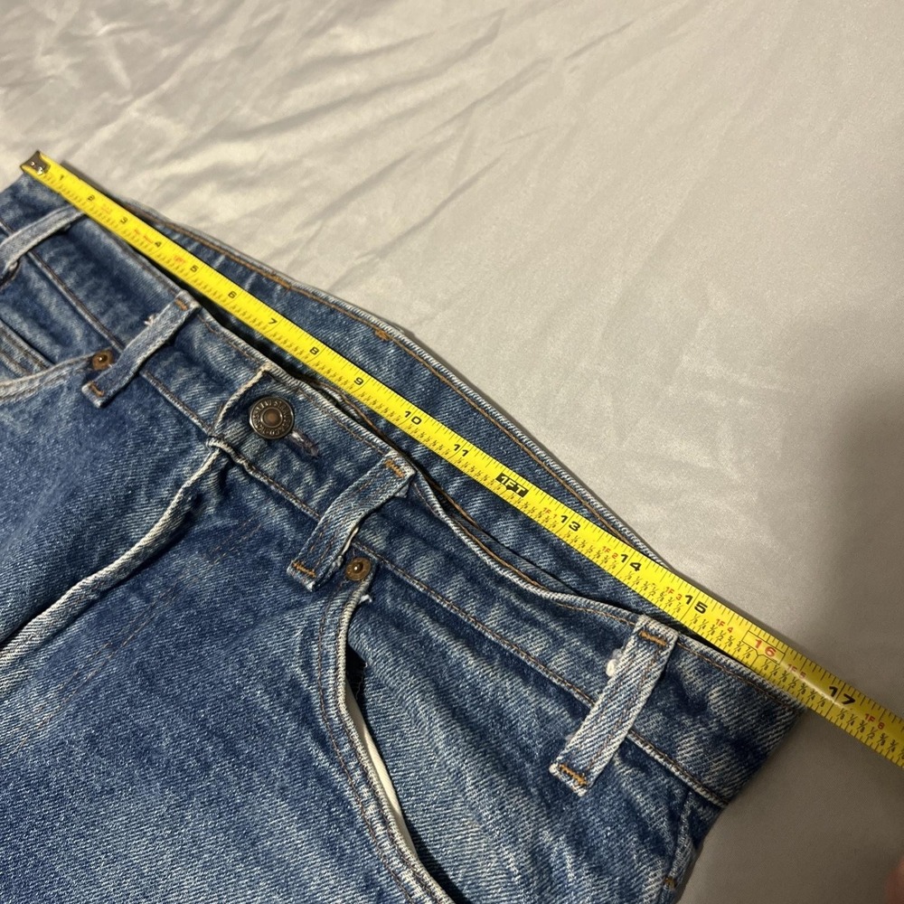 Levis 505 Jeans Mens 30x30 Blue Medium Wash Regular Fit Straight Leg Denim - Picture 7 of 8